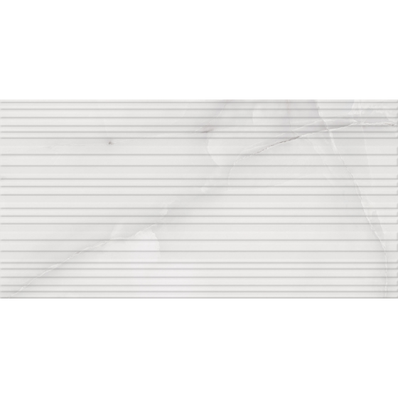 Onice Lines Perla 25x50 γυαλιστερό ανάγλυφο πλακάκι τοίχου με περλέ μαρμάρινη όψη